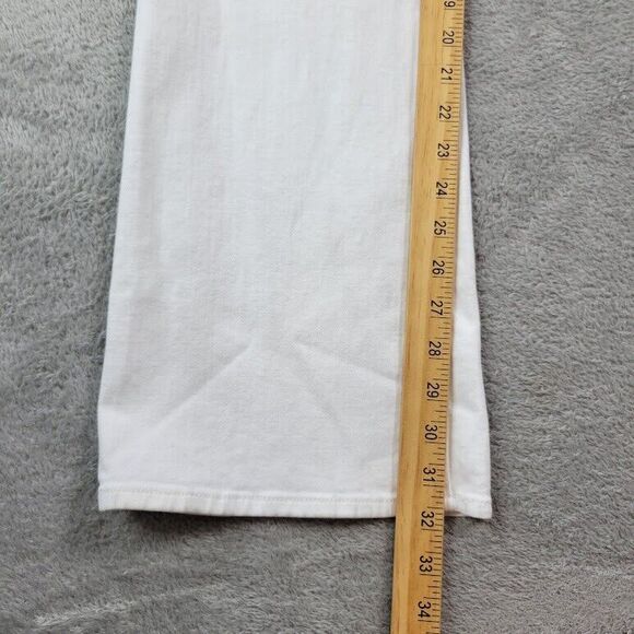 7 For All Mankind Jeans Women 32x32 White Original Bootcut Wide Baggy Y2K Skater - Picture 5 of 16